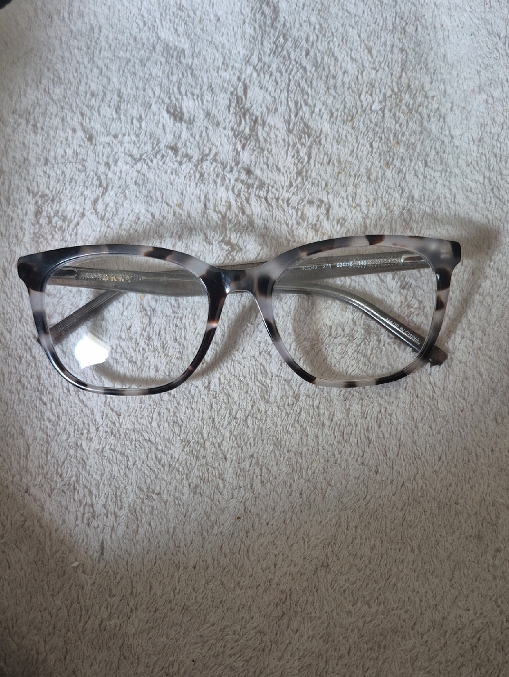 DKNY Tortoiseshell Square Eyeglasses.